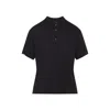 Maison Margiela Polo Shirt With Short Sleeves And Straight Hem In Black