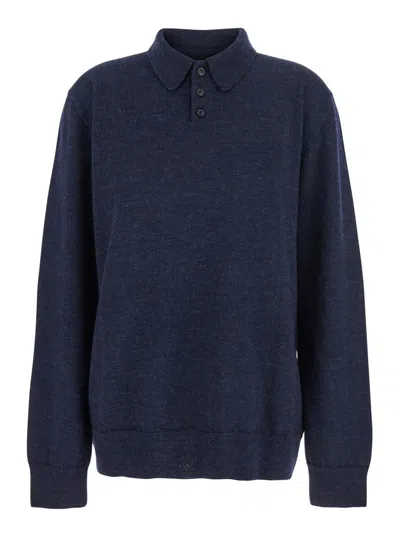 Maison Margiela Polo Shirt In Blue