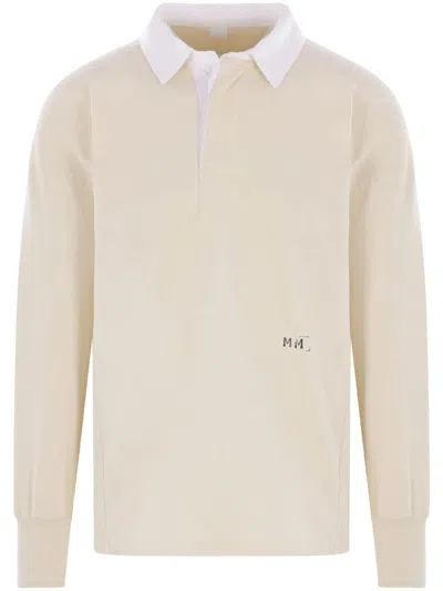 Maison Margiela Polo Shirt With Print In Neutral