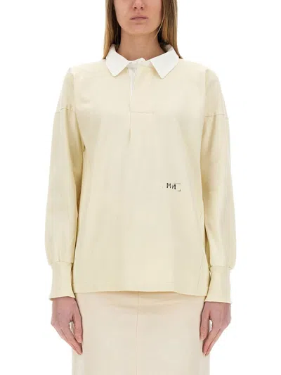 MAISON MARGIELA MAISON MARGIELA POLO SHIRT WITH PRINT