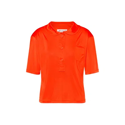 Maison Margiela Polo Shirt Woman Papaya In Orange