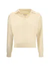Maison Margiela Polo Knit Top In Neutral