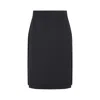 Maison Margiela Straight Midi Skirt With High Waist In Black