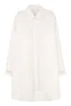 Maison Margiela Long Sleeve Silk Shirt With Pointed Collar