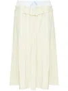 Maison Margiela Viscose Midi Skirt With Contrasting Waistband