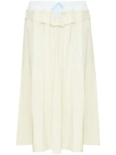 MAISON MARGIELA MAISON MARGIELA POPLIN MIDI SKIRT