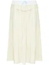 Maison Margiela Viscose Midi Skirt With Contrasting Waistband