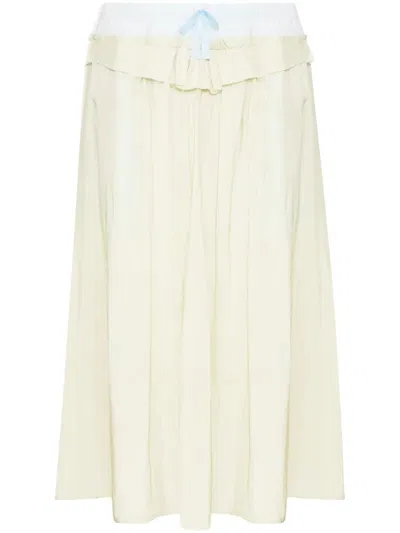 MAISON MARGIELA MAISON MARGIELA POPLIN MIDI SKIRT