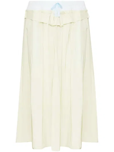 MAISON MARGIELA POPLIN MIDI SKIRT