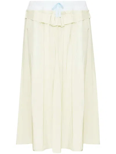 MAISON MARGIELA POPLIN MIDI SKIRT