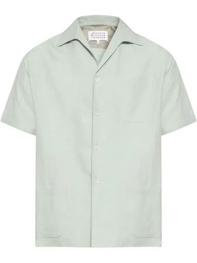 Maison Margiela Poplin Shirt In Blue