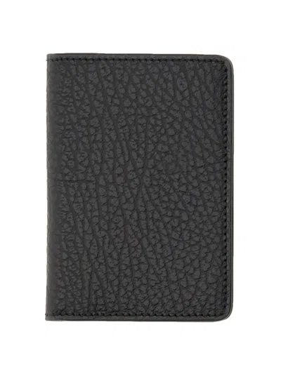 Maison Margiela Cowhide Leather Card Case In Black