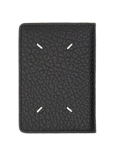Maison Margiela Men Portacarte Con Logo In Black