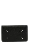 Maison Margiela Signature Stitch Leather Wallet In Black