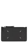 Maison Margiela Leather Zipped Cardholder In Black
