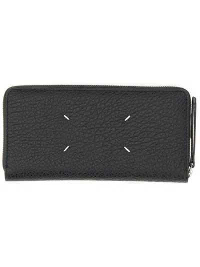 Maison Margiela Portafoglio In Pelle Unisex In Black