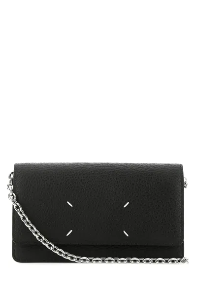 Maison Margiela Black Four Stitches Chain Bag In T8013 Black