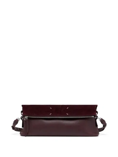 Maison Margiela 5ac Shoulder Pouch Bag Suede Strap In Red
