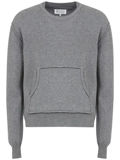 Maison Margiela Pouch-pocket Sweater In Grey