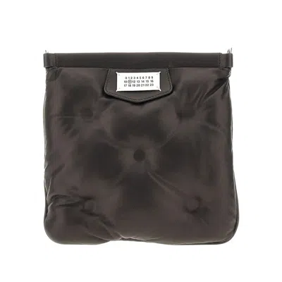 Maison Margiela Ppa Leather Glam Slam Flat Bag In Black
