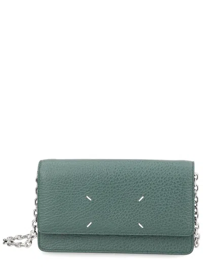 Maison Margiela Premium Leather Wallet - Men's - Ss26 In Green