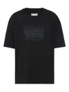 Maison Margiela Classic Black T-shirt With Round Neckline And Short Sleeves In Black
