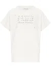 Maison Margiela Beige T-shirt With Faded Logo Printed On The Front In Butter