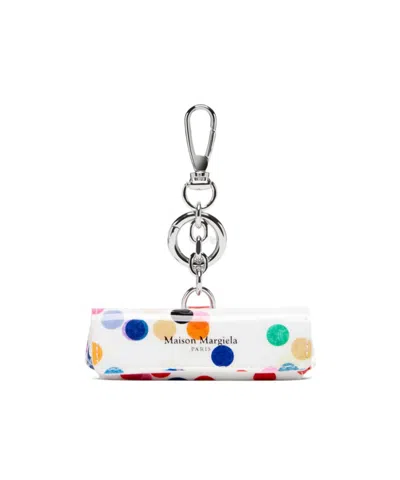 Maison Margiela Printed Lipstick Case Keyring In Multi