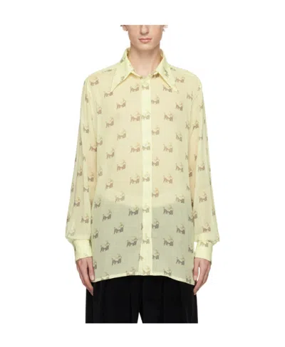 Maison Margiela Yellow Printed Shirt In 103s Yellow