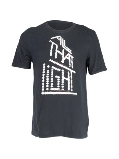 Pre-owned Maison Margiela Printed Round-neck T-shirt In Black