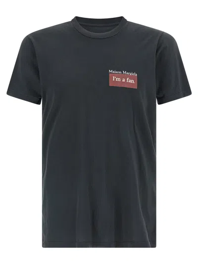 Maison Margiela Overdyed Cotton I M A Fan T-shirt In Black