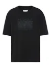 Maison Margiela Classic Black T-shirt With Round Neckline And Short Sleeves In Black