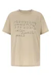 Maison Margiela Number Print Graphic Relaxed Fit T Shirt In Sand