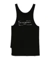 Maison Margiela Black Logo Tank Top In Black