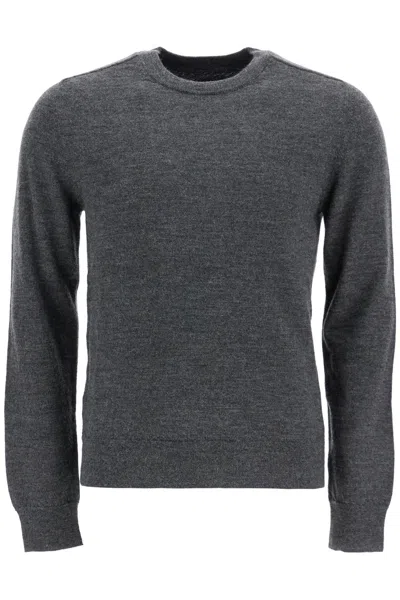 Maison Margiela Pullover Con Toppe A Contrasto In Grey