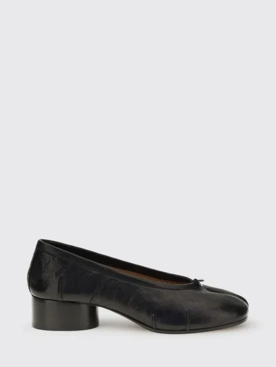 Maison Margiela Split-toe Design Black Lambskin Pumps With Calfskin Lining