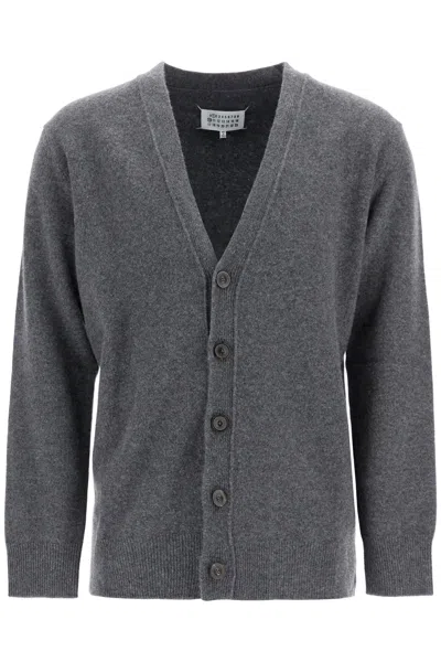 Maison Margiela Pure Wool Cardigan For Women In Grey