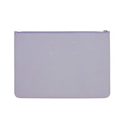 Maison Margiela Purple Calfskin Clutch Women's Bag