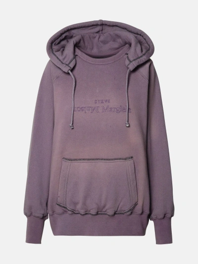 Maison Margiela Kids' Purple Cotton Sweatshirt In Violet