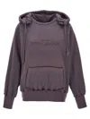 Maison Margiela Reverse-logo Cotton Hoodie In Purple