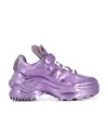 Maison Margiela Purple Platform Lace-up Sneakers In Purple