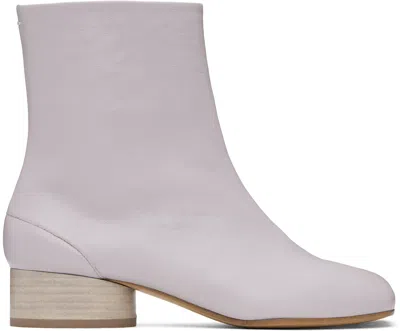Maison Margiela Purple Tabi Ankle Boots In T5186 Glicine