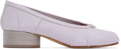 Maison Margiela Purple Tabi New Ballerina Heels In T5186 Glicine