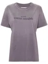 Maison Margiela Reverse Logo-print Cotton T-shirt In Purple