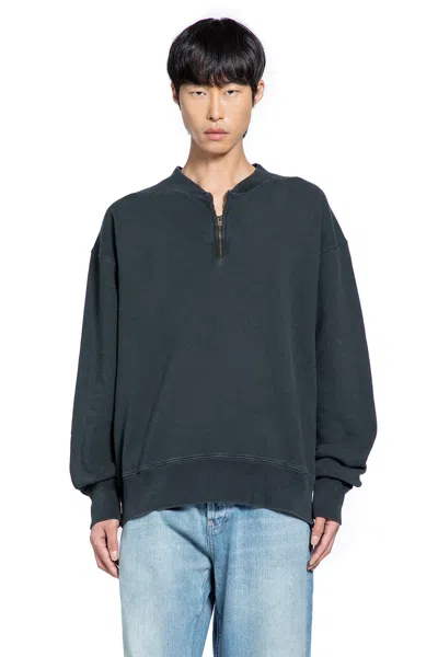 Maison Margiela Quarter-zip Sweatshirt In Gray