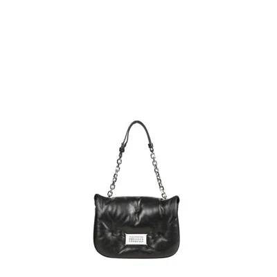 Maison Margiela Quilted Chain Flap Bag In Black