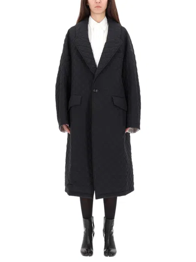 Maison Margiela Quilted Coat In Black