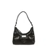 Maison Margiela Quilted Half-moon Shoulder Bag In Black