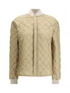 Maison Margiela Quilted Snap-button Bomber Jacket In Brown