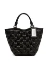 Maison Margiela Quilted Lambskin Handbag With Silver-tone Hardware In Black
